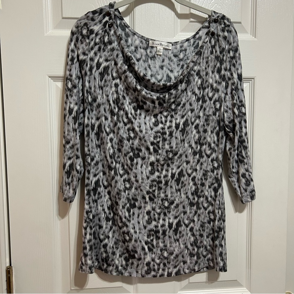 Susan Bristol Animal Print Top